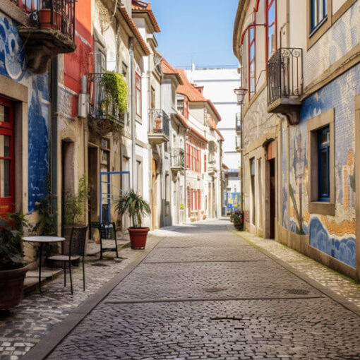 Empty street in Porto