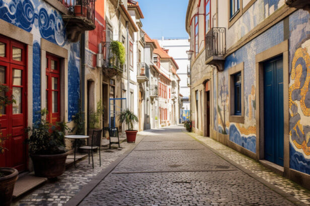 Empty street in Porto