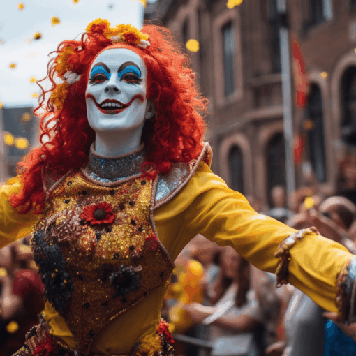 Clown in a festival in Porto