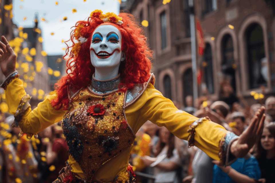 Clown in a festival in Porto