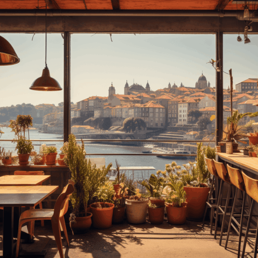 Restaurant with a view in porto
