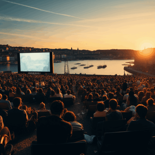 Outdoor cinema in porto
