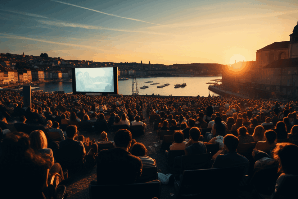 Outdoor cinema in porto