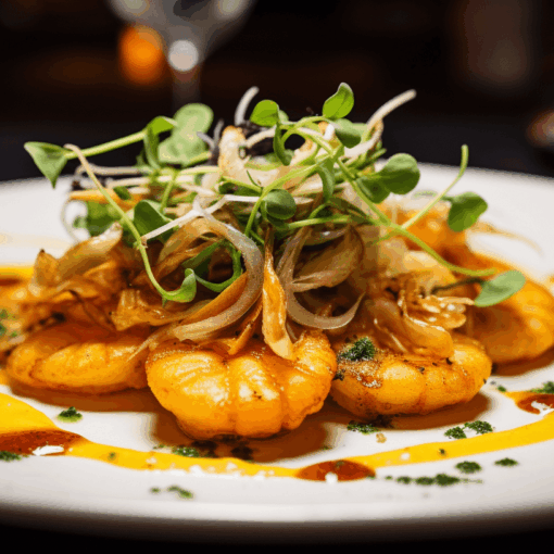 Peruvian dish in a restaurant in Porto