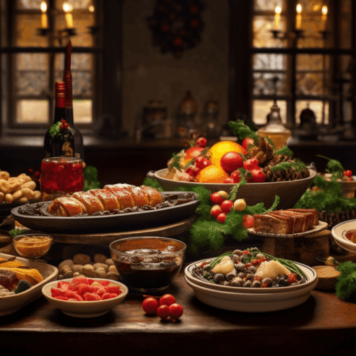 Portuguese christmas food in Porto.