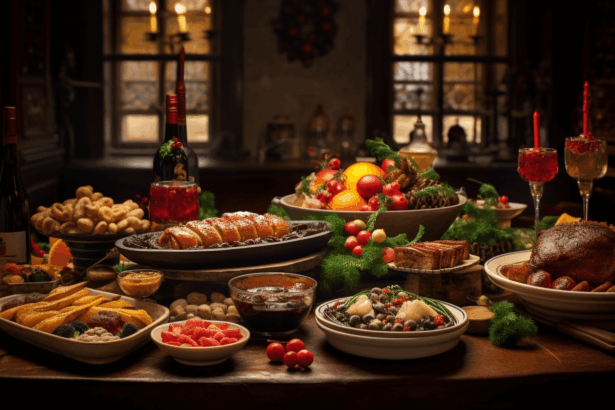 Portuguese christmas food in Porto.