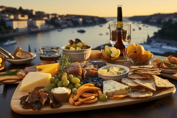 Portuguese home-style dishes and regional ingredients on a table in Porto