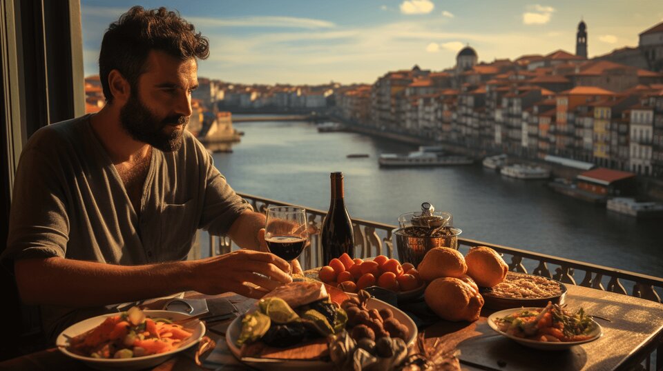 A full day of Porto food with coffee pastries seafood wine and late-night snacks