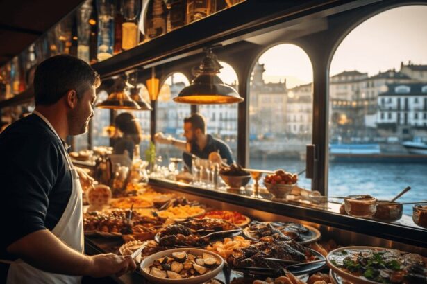 Seafood platter in Porto with shellfish and fresh fish dishes