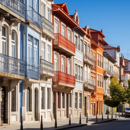 Residential street in Bonfim Porto with local buildings and neighbourhood life