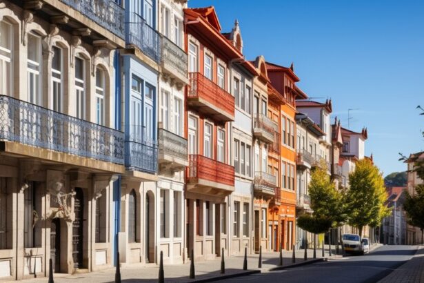Residential street in Bonfim Porto with local buildings and neighbourhood life