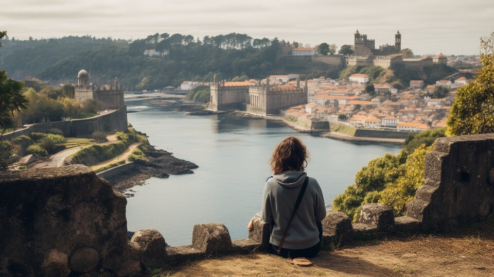 Coastal fortress near Porto beside the Atlantic Ocean