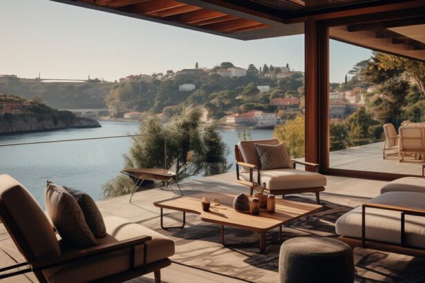 Foz do Douro coastline in Porto with sea, promenade and coastal buildings