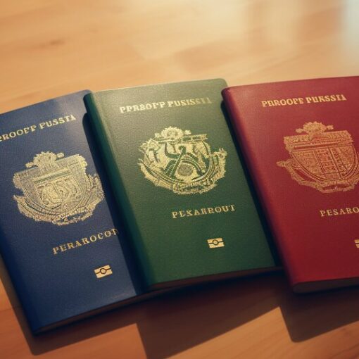 Family immigration documents and passports for moving to Portugal