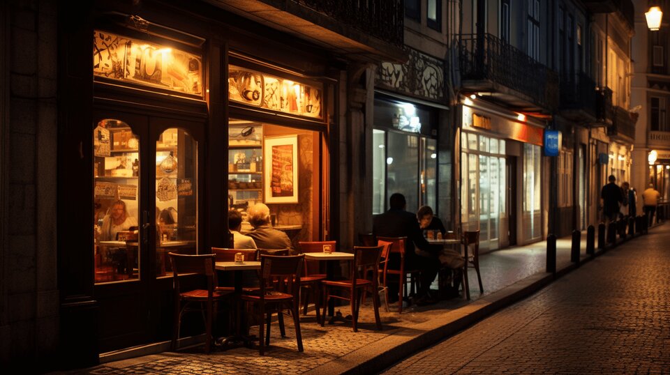 Late-night food in Porto with casual dishes served after dark