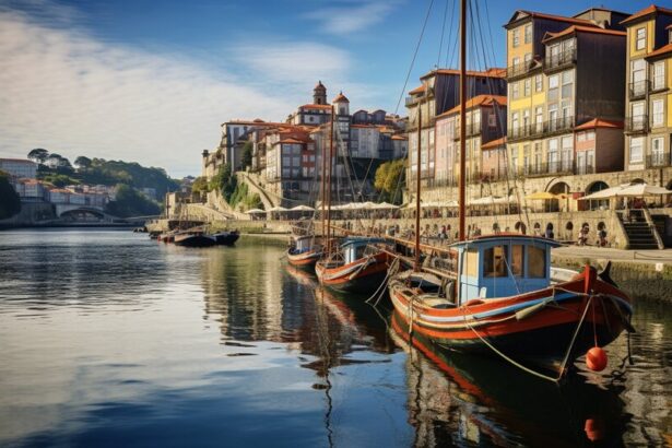 Ribeira riverfront in Porto with historic buildings beside the Douro River