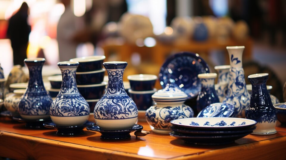 Traditional Porto souvenirs including crafts and local products