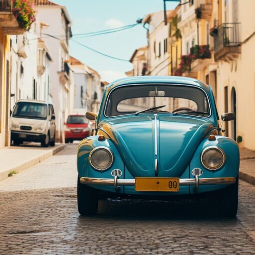 Driver planning routes and paperwork for driving in Portugal from Porto