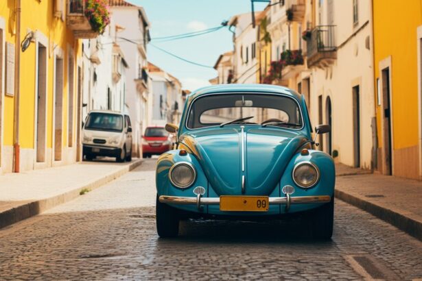 Driver planning routes and paperwork for driving in Portugal from Porto
