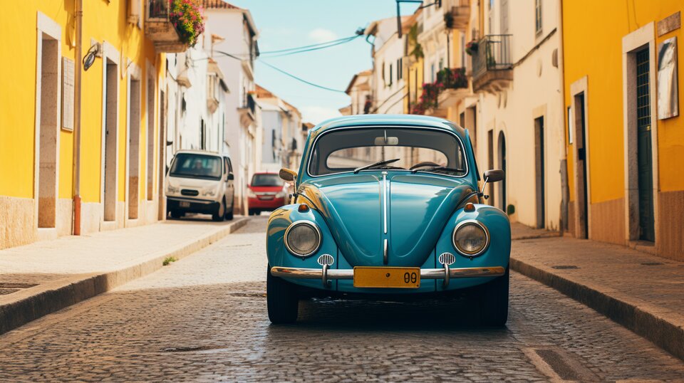 Driver planning routes and paperwork for driving in Portugal from Porto