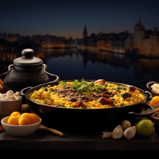 Traditional and modern Porto dishes served side by side in a restaurant setting