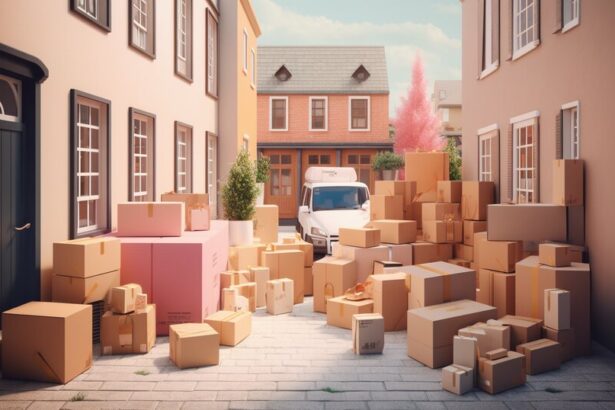 Delivery boxes and apartment paperwork for receiving parcels in Portugal