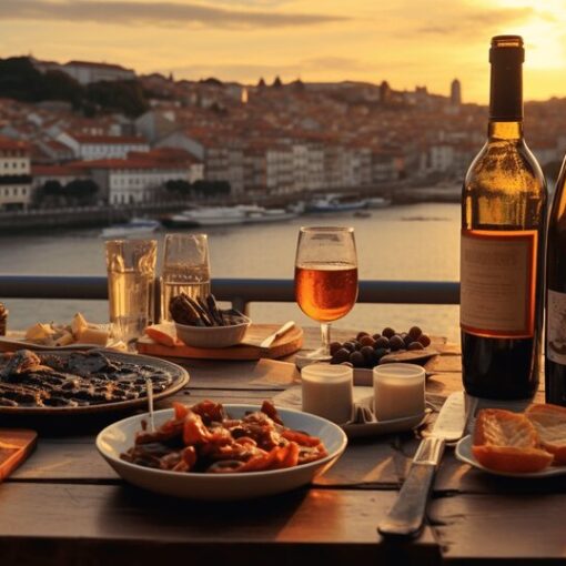 Porto food gifts and final meal items packed at the end of a food trip